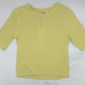 CALIA Seamless Crop Elbow Tee in Fresh Hay